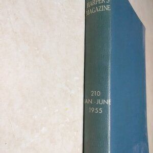 Vintage Harper's Magazine - hardcover bound - 1955